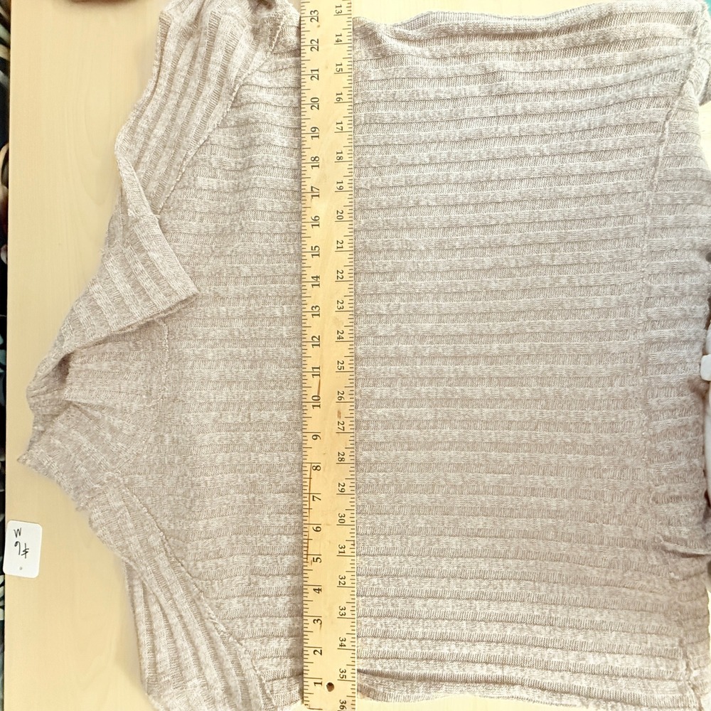 Free People Ribbed Knit Long Sleeve Top Beige Size S‎ festival minimalist indie - Picture 3 of 7
